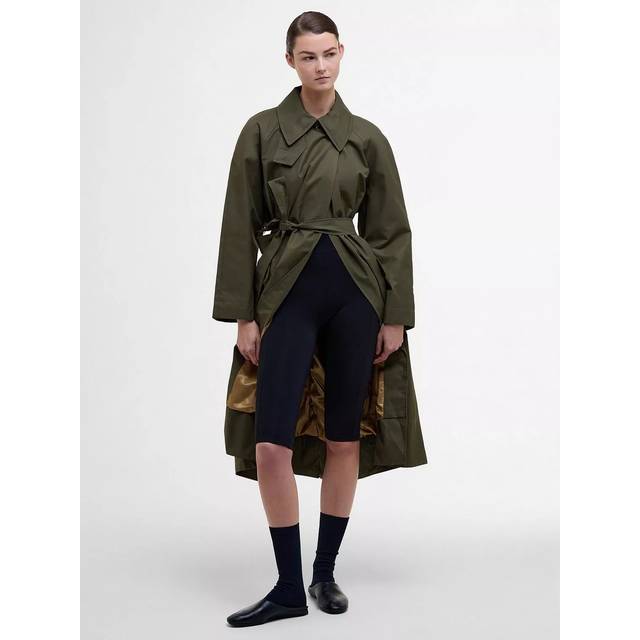 Barbour The Edit by Alexa Harley Showerproof Trench Coat, Green