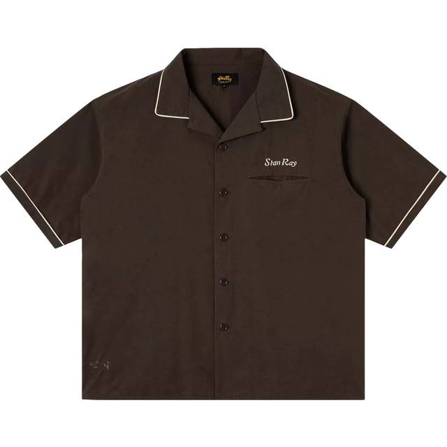 Stan Ray Cotton Short Sleeve Bowling Shirt, Black