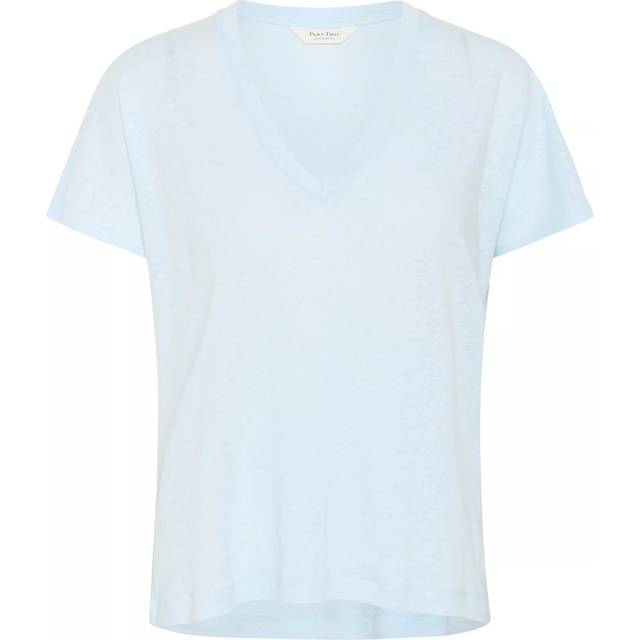 Part Two Axelines Linen Blend V-Neck T-Shirt