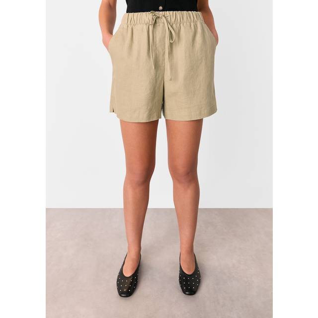 Whistles Linen Elasticated Shorts, Neutral