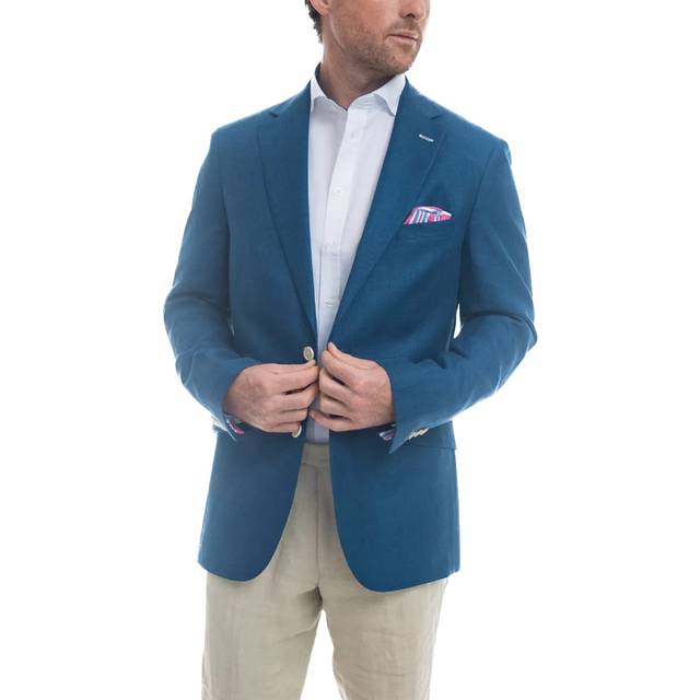 KOY Linen Wool Silk Blend Blazer