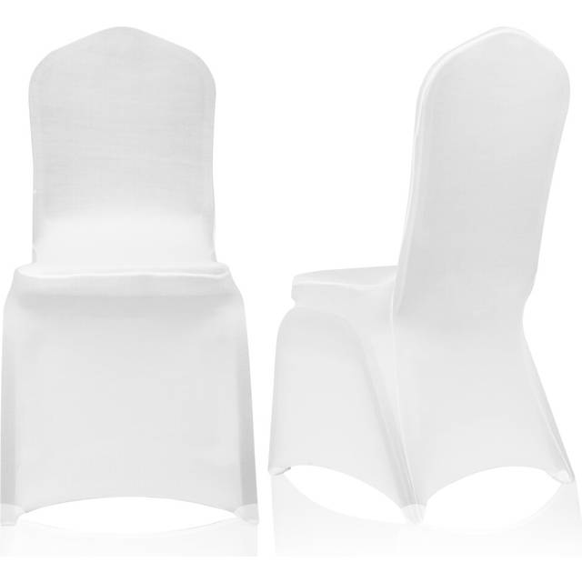 EMART Stretch Chair Cover 10PCS, White Spandex Seat Protector Washable Slipcovers for Party Decorations, Dining Room, Banquet, Wedding