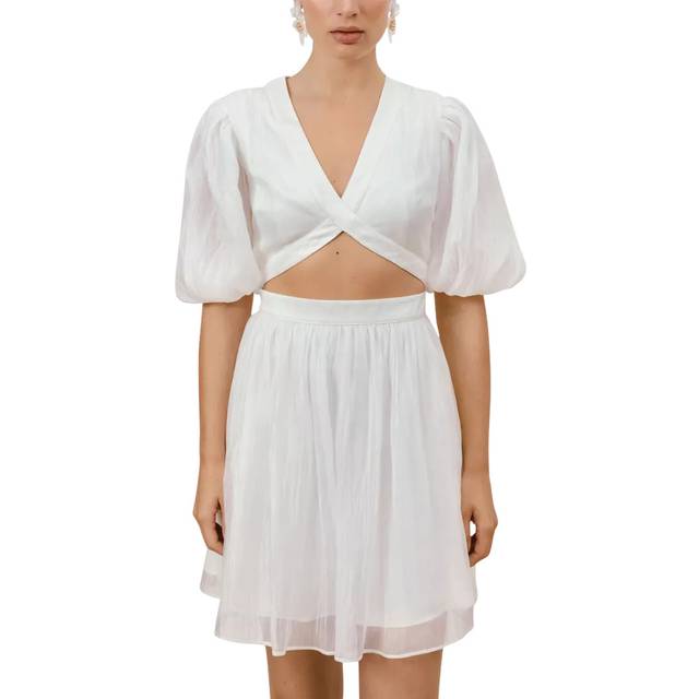 Malina Sienna Cut-Out Mini Dress, Ivory