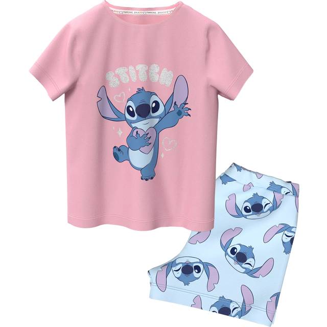 Brand Threads Kids' Stitch Cotton Shortie Pyjama Set, Multi
