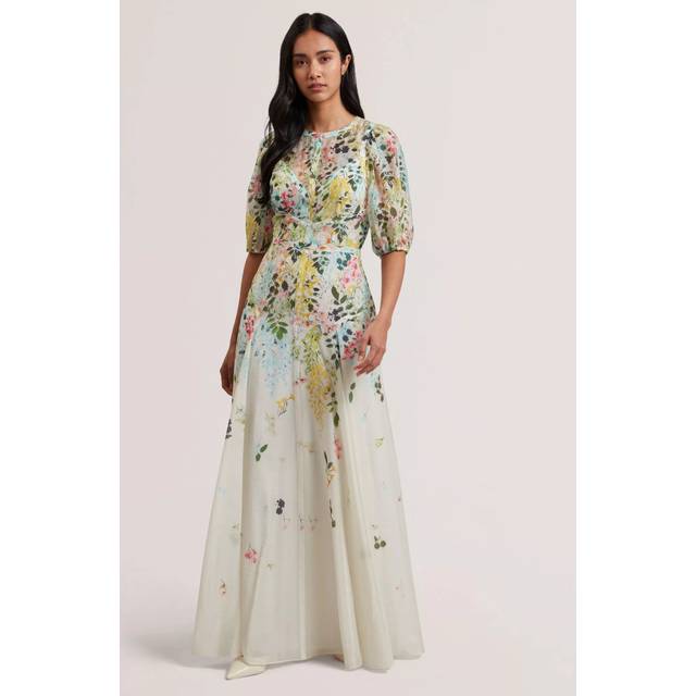 Ted Baker Arimza Puff Sleeve Maxi Dress, Multi