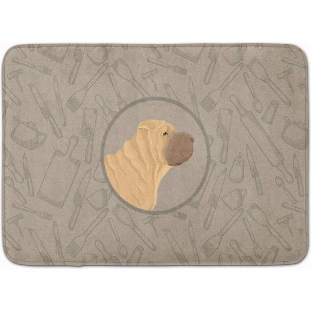 """""""""Caroline's Treasures Shar Pei In the Kitchen Machine Washable Memory Foam Mat doormats  Multicolor"""""""""