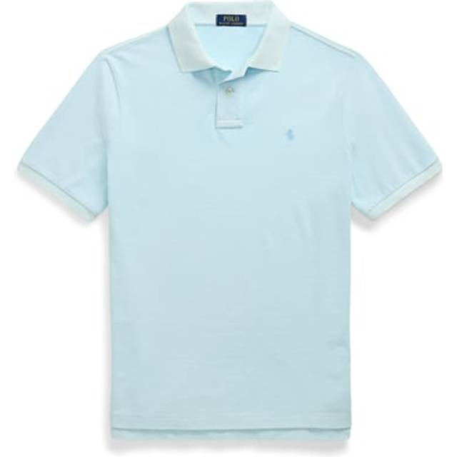 Polo à logo en coton - Bleu - S