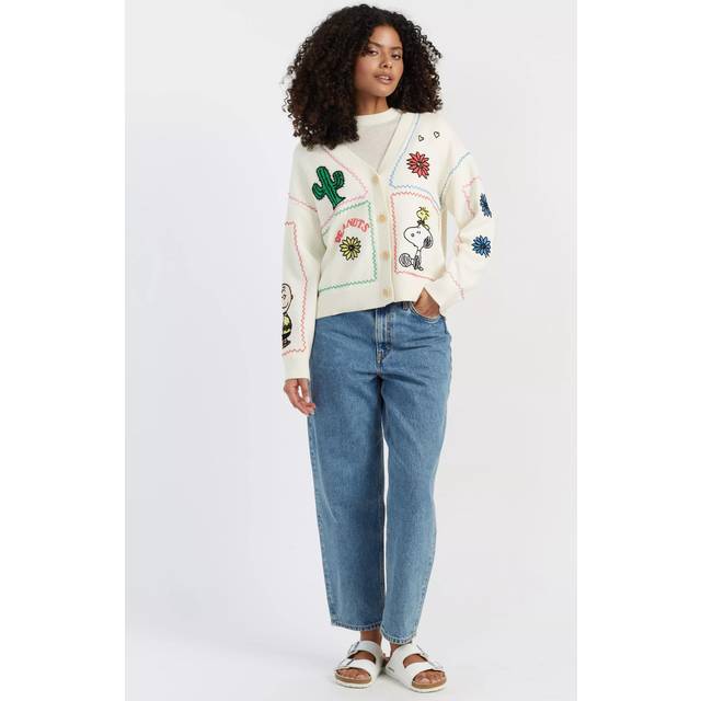 Chinti & Parker Peanuts Vacation Cardigan, Cream/Multi