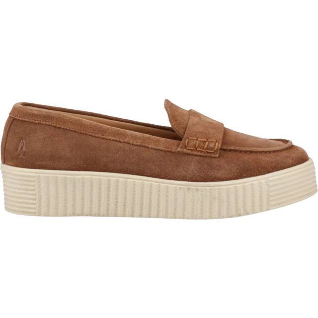 (Brown, 5 (Adults')) Hush Puppies Tamara Suede Women's Tan Loafers