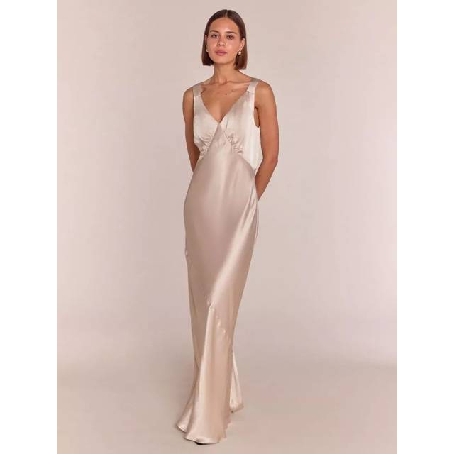 Rewritten Amelia Satin Bias Cut Bridesmaids Dress