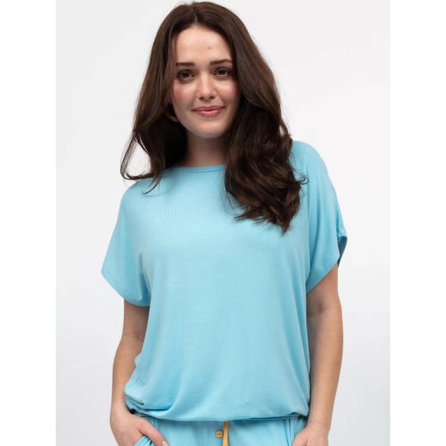 Cyberjammies Paige Slouch Jersey Pyjama Top - Light Blue - S - 10