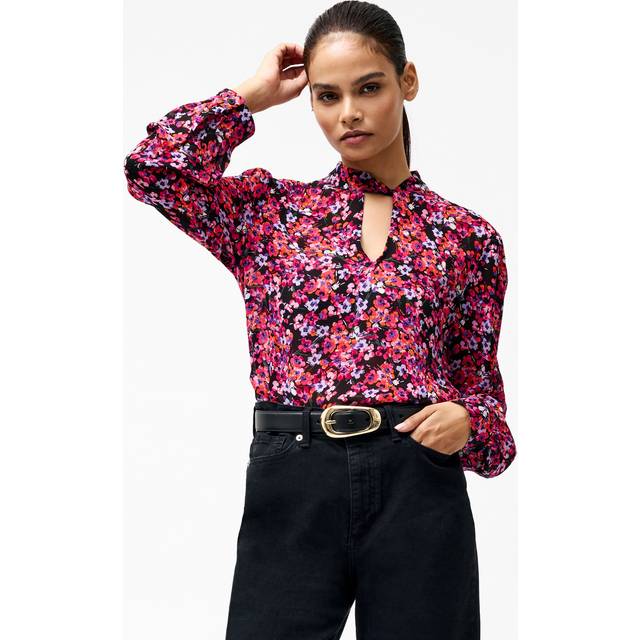 French Connection Jennifer Floral Top, Black/Multi