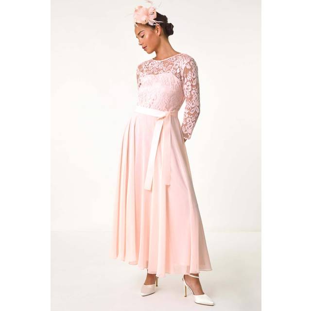 Roman petite lace tie waist maxi dress for women uk - ladies spring summer
