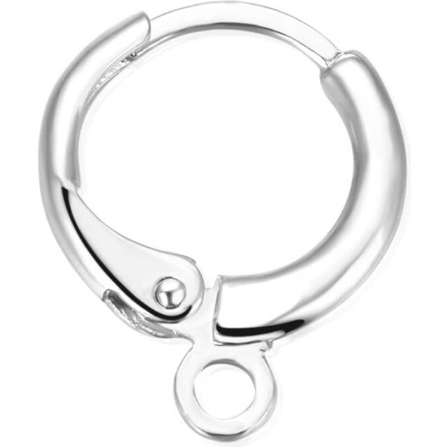 20pcs Adabele Hypoallergenic Tarnish Resistant 16mm (0.63 Inch) Round Earring Hooks Leverback Huggies Earwire Sterling Silver Plated Brass BF262-2