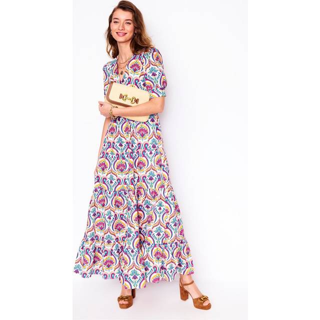 Boden Bella Floral Puff Sleeve Maxi Dress, Multi, Floral