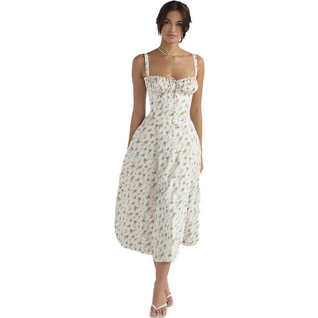 (S, Green) 2025 New Women Summer Holiday Dress Ladies Boho Beach Loose Floral Sun Dresses Xs - L Discount 40%