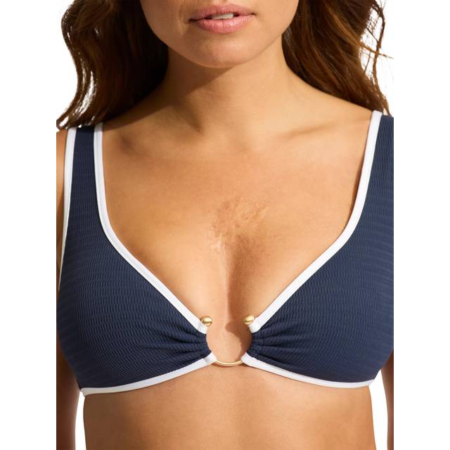 Seafolly Beach Bound Bikini Top, True Navy
