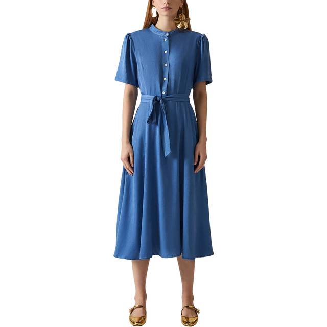 Navy Midi Dress - 8