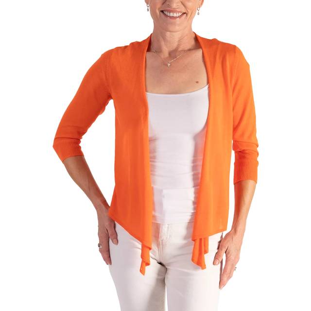 chesca Multiway Lightweight Bolero Cardigan, Orange
