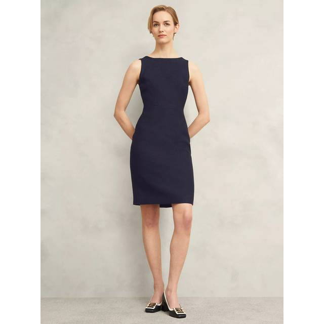 Hobbs Adrian Tweed Shift Dress, Navy