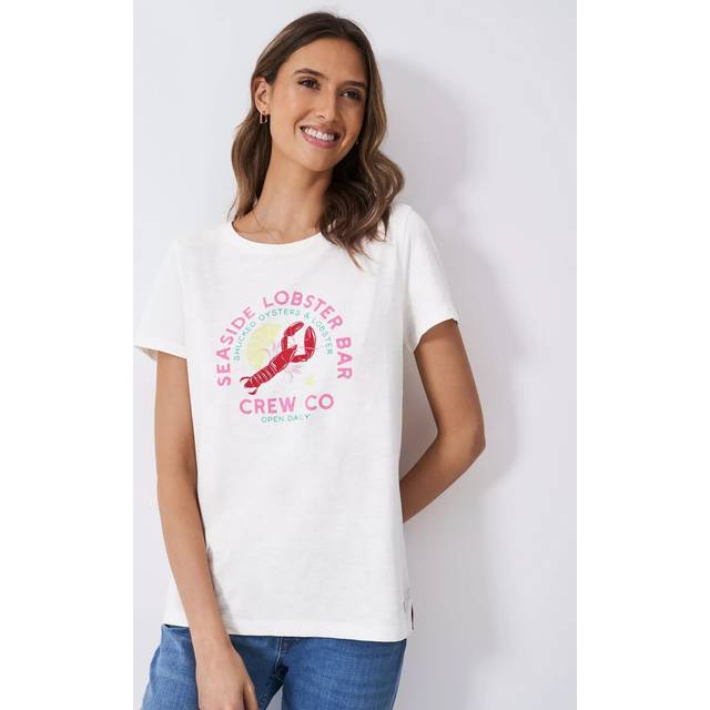 Crew Clothing Lobster Graphic T-Shirt, White/Multi