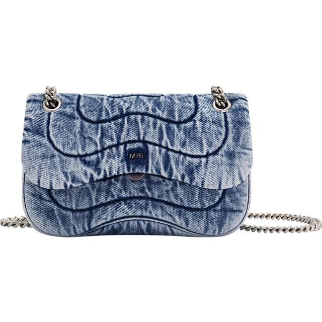 JW PEI Tina Denim Quilted Cross Body Bag, Blue