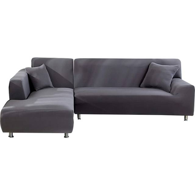 TOPCHANCES L Shape Sofa Cover 2 Pieces L- Shaped Stretch Sectional Couch Covers with 2pcs Pillowcases Stretch Sofa Slipcover L-Type 3 Seats +3 Seats S