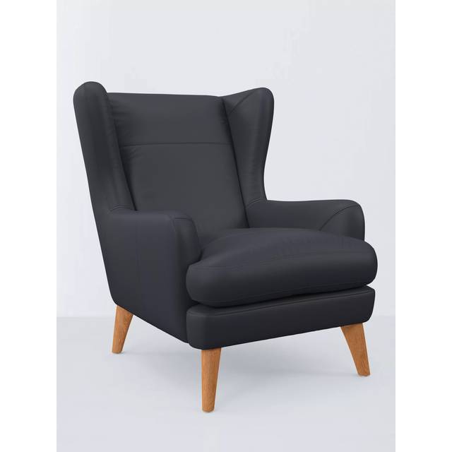 John Lewis Bergen II Leather Armchair, Light Leg