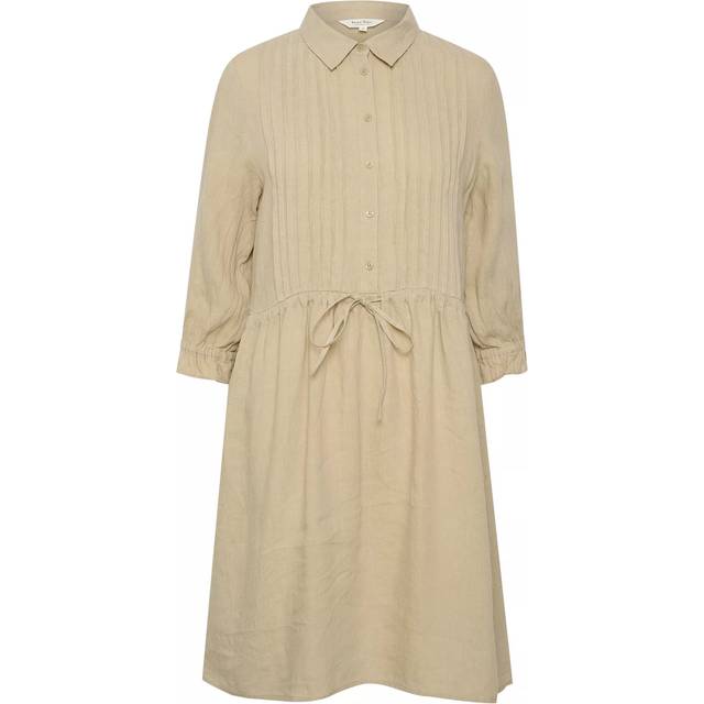 Part Two Sallie Pure Linen Shirt Dress, White Pepper