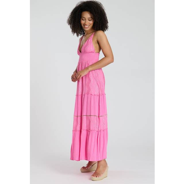 Sequin Cami Detail Maxi Dress - Pink - 12