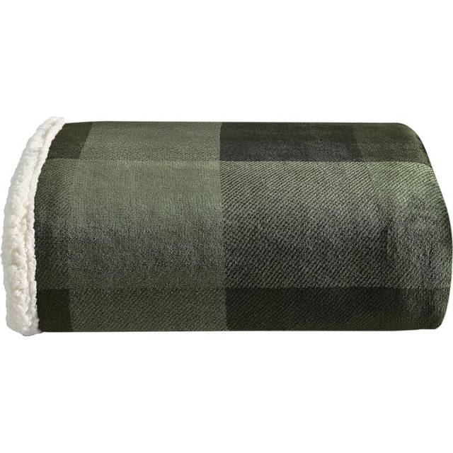 Eddie Bauer - Blanket, Super Soft Reversible Sherpa & Brushed Fleece Bedding, Throw Blankets for Couch, Ideal for Lounging (Pine Plaid)