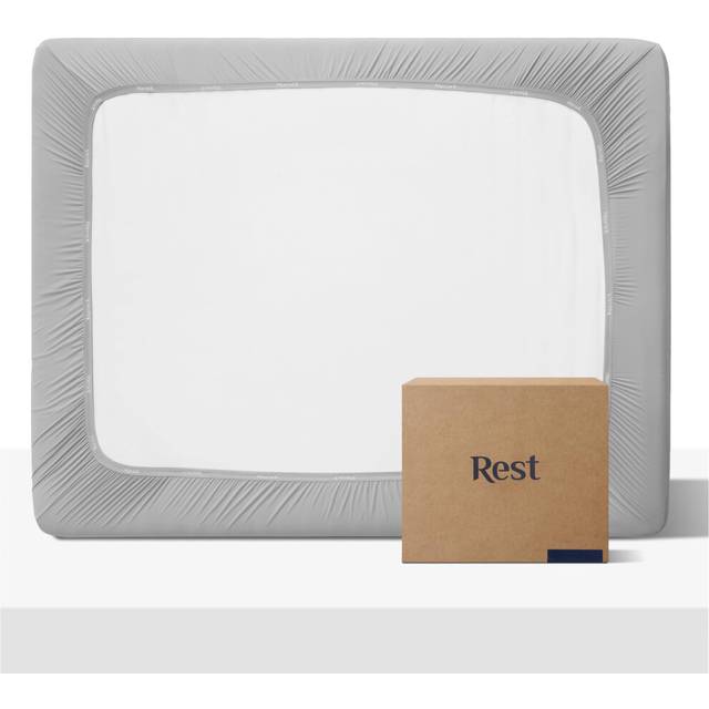 REST Evercool+ Fitted Sheet  Full Size  Light Gray  15 Deep up to 18  Breathable Bedding for Hot Sleeper and Night Sweats  Bed Sheet with Ionic+ Self-