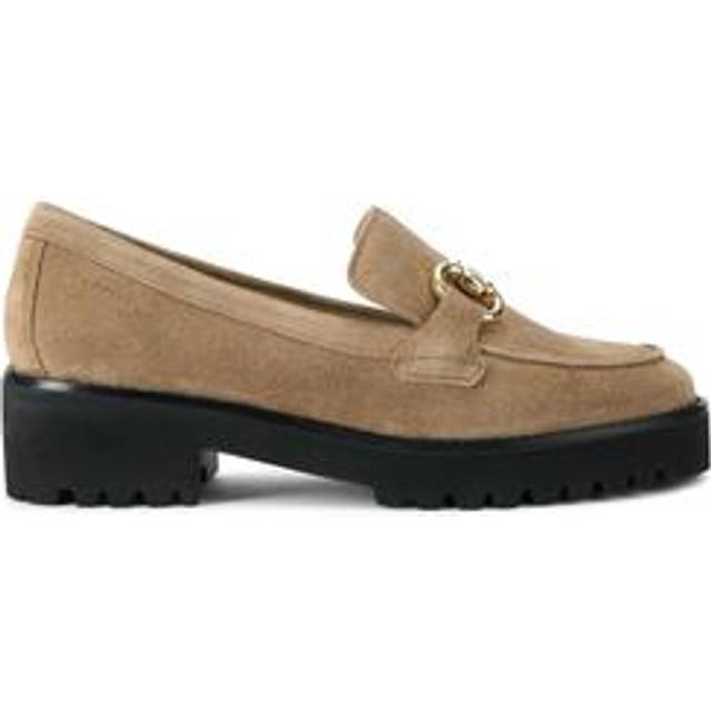Carvela Chester Suede Slip On Loafers, Beige