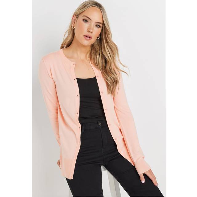 Lts Tall Blush Pink Button Down Knit Cardigan 10-12 Lts | Tall Women's Cardigans