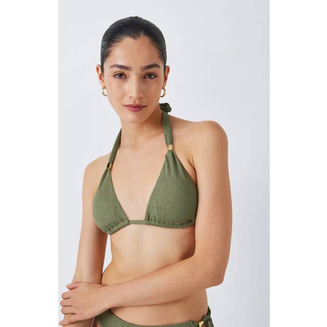 John Lewis Paris Triangle Bikini Top, Khaki
