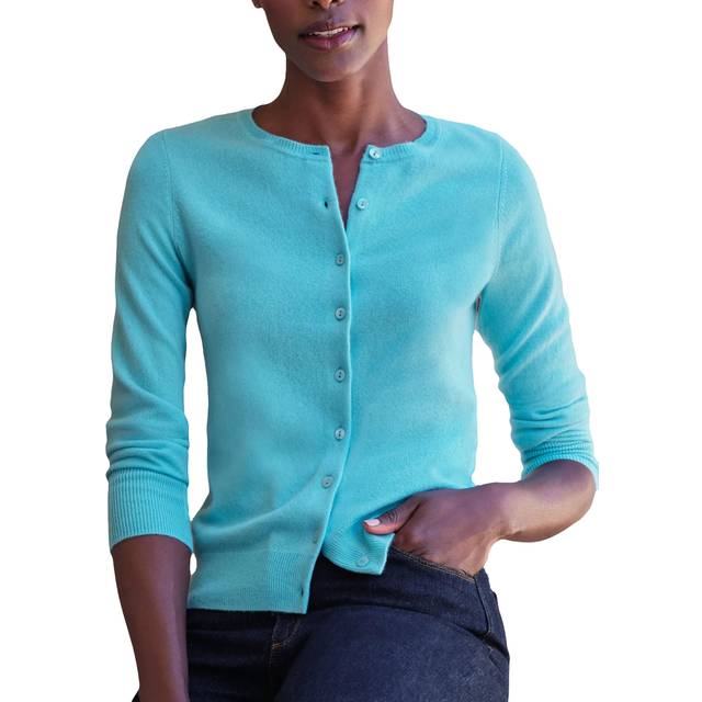 Pure Collection Crew Neck Pure Cashmere Cardigan