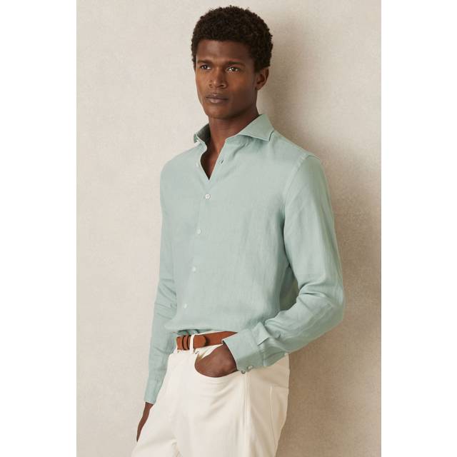 Reiss Ruban Linen Button-Through Shirt