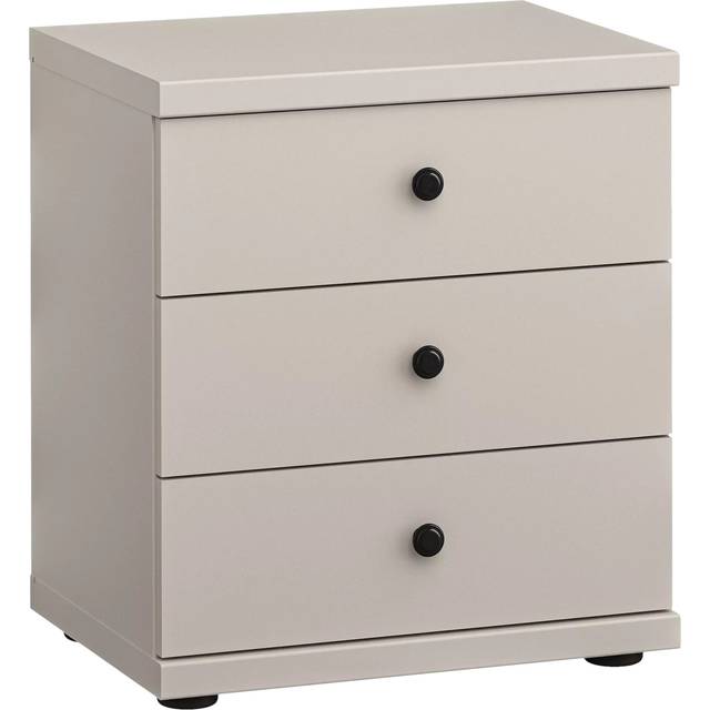 John Lewis Marlow 3 Drawer Bedside Table, Champagne