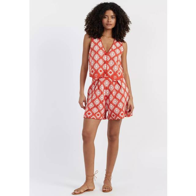 Chinti & Parker X Laura Whitmore Sunflower Jacquard Print Shorts