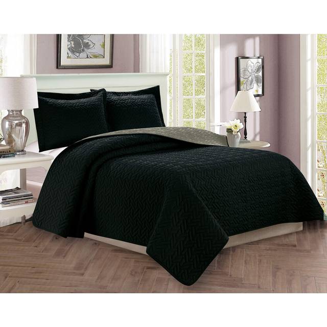 Elegant Comfort Luxury 3-Piece Bedspread Coverlet Majestic Design Quilted Set with Shams - All Season Heavy Weight - Wrinkle & Fade Resistant- Twin/Tw