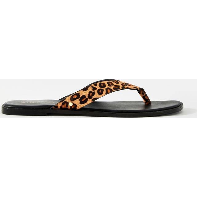 Mint Velvet Leopard Print Flip Flops