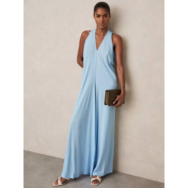 Reiss Delia Jersey Maxi Dress, Blue