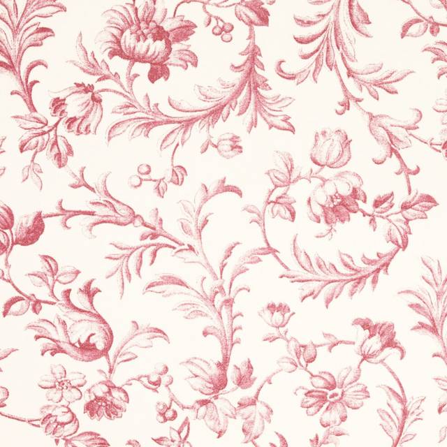 Laura Ashley Ironwork Scroll Cranberry Fabric Sold By The Metre