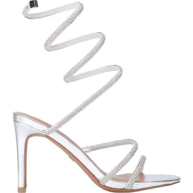 KG Kurt Geiger Athena Embellished Metallic Spiral Heeled Sandals