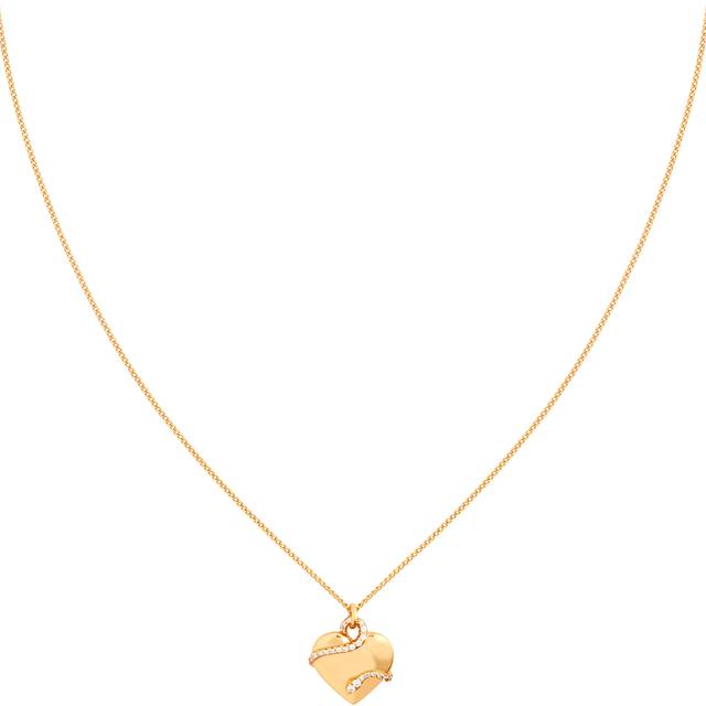 Astrid & Miyu Heart & Snake Pendant Necklace, Gold