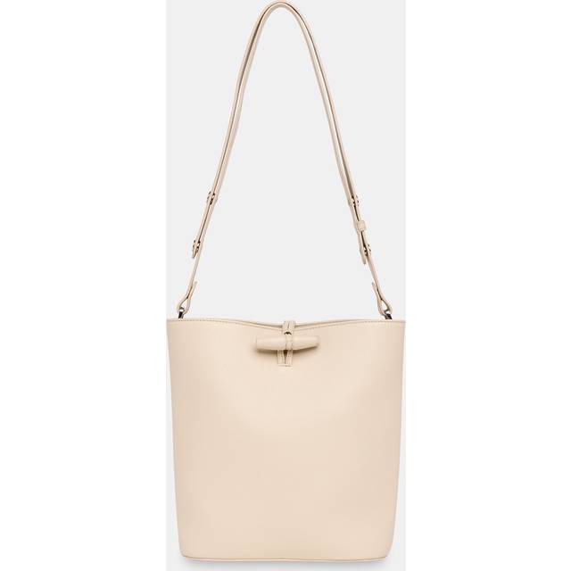 Whistles Cleo Toggle Leather Bucket Bag, Black