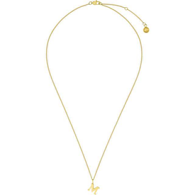 Luxe Initial Waterproof Necklace Giftbox, Pale Gold
