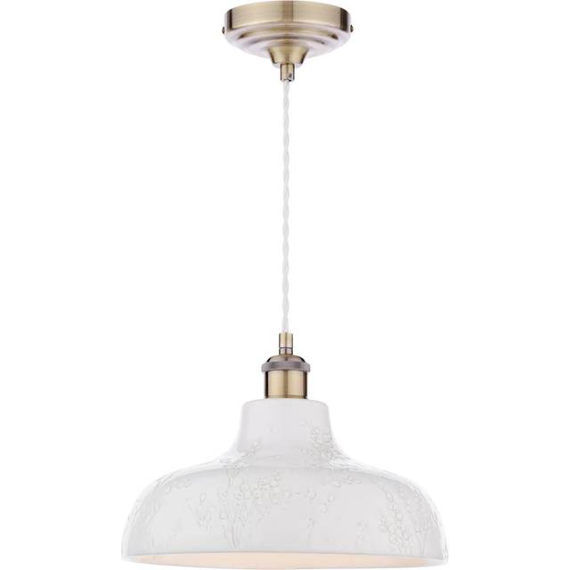Laura Ashley Pussy Willow Ceramic Pendant Ceiling Light, Grey