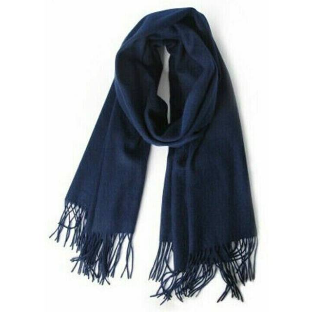 Super Soft Mens Ladies Winter Warm Thick Knit Wool Solid Scarfs Shawl Neck Wrap