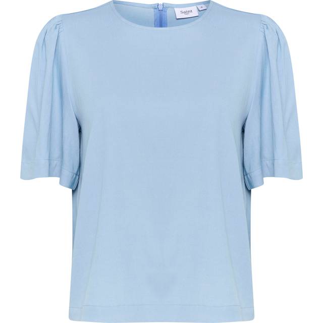 Saint Tropez Jarlien Flutter Sleeve Top, Airy Blue